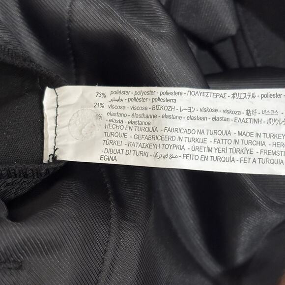 Zara Size XL Black Gold Button Pull-On Sailor Wide Leg Pants - Picture 7 of 7